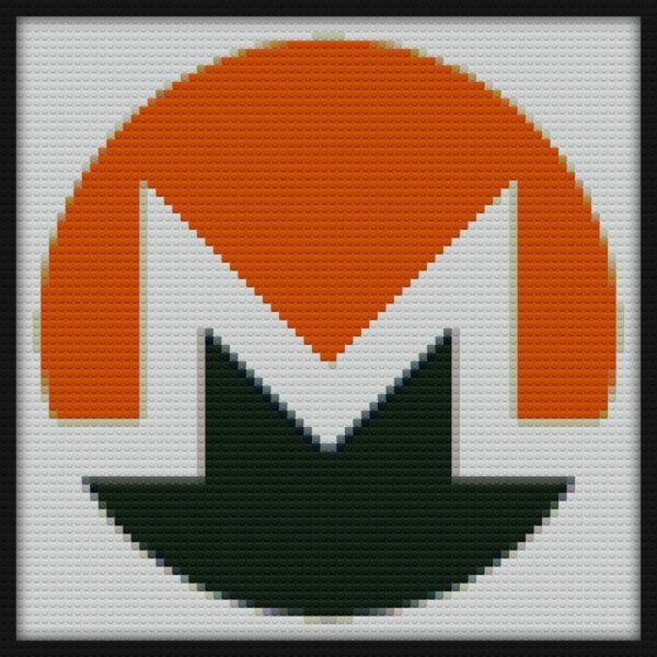 Monero XMR Crypto Currency Icon Bricks Art