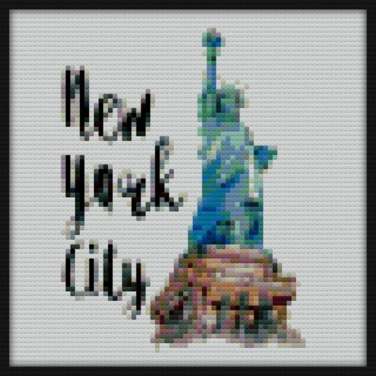 New York Bricks Art | Compatible with LEGO-style bricks | Pixel Brick Art