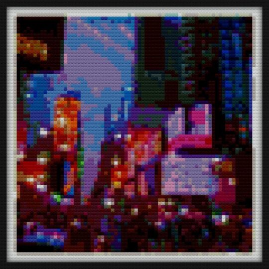 New York city indie aesthetic photo Bricks Art | Compatible with LEGO-style bricks | Pixel Brick Art