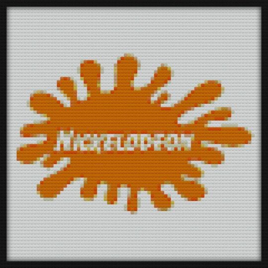 Nickelodeon logo Bricks Art | Compatible with LEGO-style bricks | Pixel Brick Art