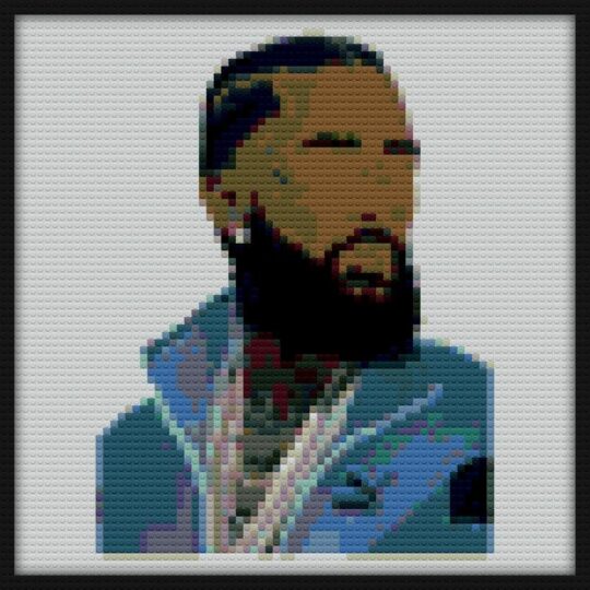 Nipsey Hussle Bricks Art | Compatible with LEGO-style bricks | Pixel Brick Art