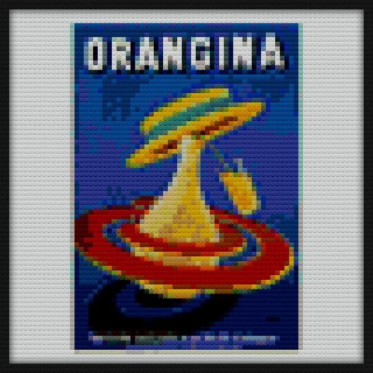 Orangina Bricks Art | Compatible with LEGO-style bricks | Pixel Brick Art