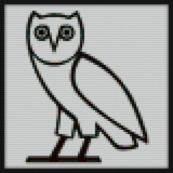 Owl Bird OwO Animal Simple Poster Bricks Art