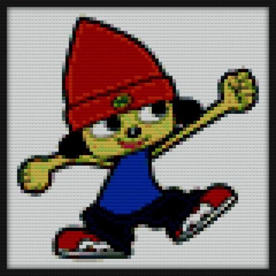 Parappa The Rapper Yeah Bricks Art | Compatible with LEGO-style bricks | Pixel Brick Art