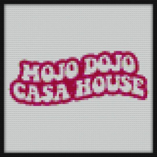 pink magenta Mojo Dojo Casa House Bricks Art | Compatible with LEGO-style bricks | Pixel Brick Art