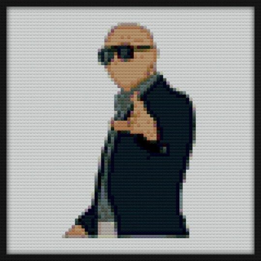 Pitbull Dale Mr Worldwide Bricks Art | Compatible with LEGO-style bricks | Pixel Brick Art