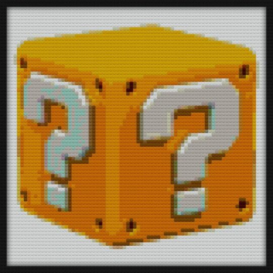 Question Box MASK Bricks Art | Compatible with LEGO-style bricks | Pixel Brick Art