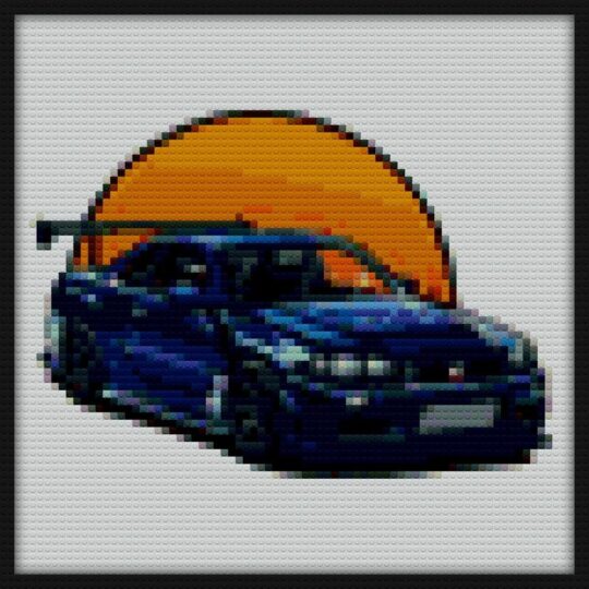 R34 GTR Bricks Art | Compatible with LEGO-style bricks | Pixel Brick Art