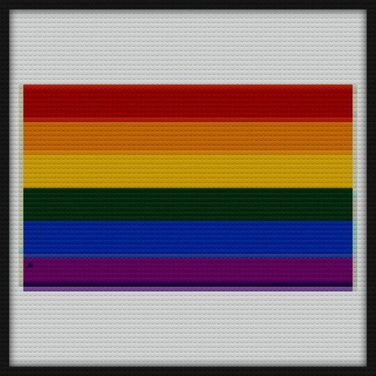 RAINBOW FLAG Gifts and Products Bricks Art | Compatible with LEGO-style bricks | Pixel Brick Art