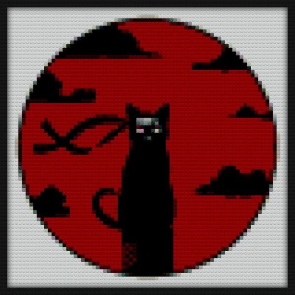Redmoon Ninja Cat Slaughter Bricks Art