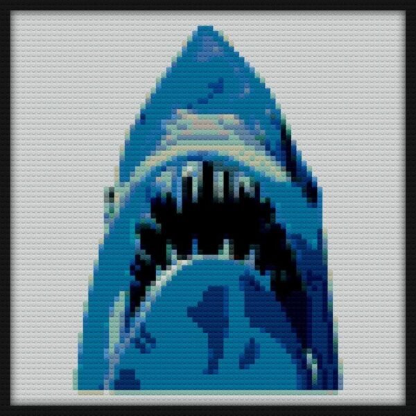 Shark Attack Bricks Art