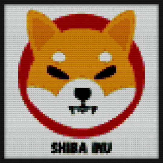 Shiba Inu Crypto Bricks Art | Compatible with LEGO-style bricks | Pixel Brick Art