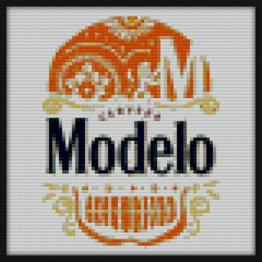 Skull of Modelo Bricks Art | Compatible with LEGO-style bricks | Pixel Brick Art