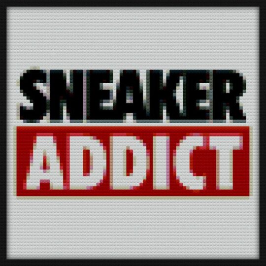 Sneaker Addict Box Bred Bricks Art | Compatible with LEGO-style bricks | Pixel Brick Art