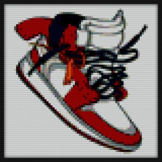 sneaker hype Bricks Art | Compatible with LEGO-style bricks | Pixel Brick Art