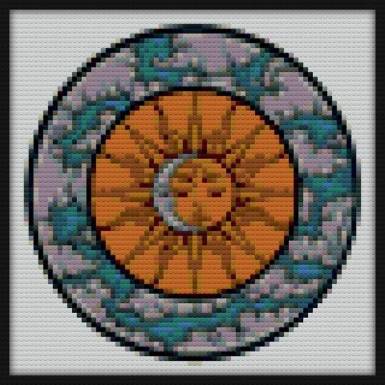 Sun and moon Bricks Art | Compatible with LEGO-style bricks | Pixel Brick Art