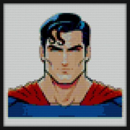 Superman Unleash Your Inner Hero Iconic Design Bricks Art | Compatible with LEGO-style bricks | Pixel Brick Art