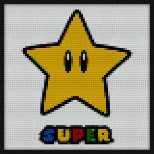 Superstar Bricks Art | Compatible with LEGO-style bricks | Pixel Brick Art