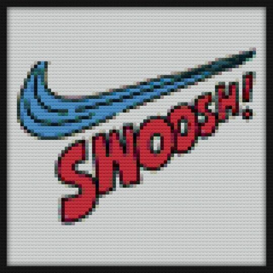 Swoosh Classic Bricks Art | Compatible with LEGO-style bricks | Pixel Brick Art