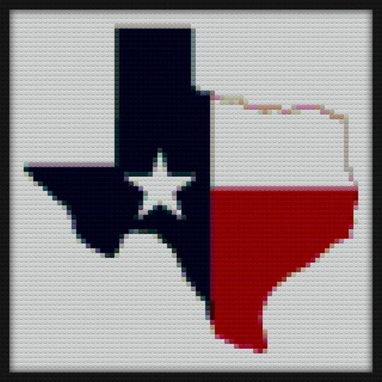 Texas Bricks Art | Compatible with LEGO-style bricks | Pixel Brick Art