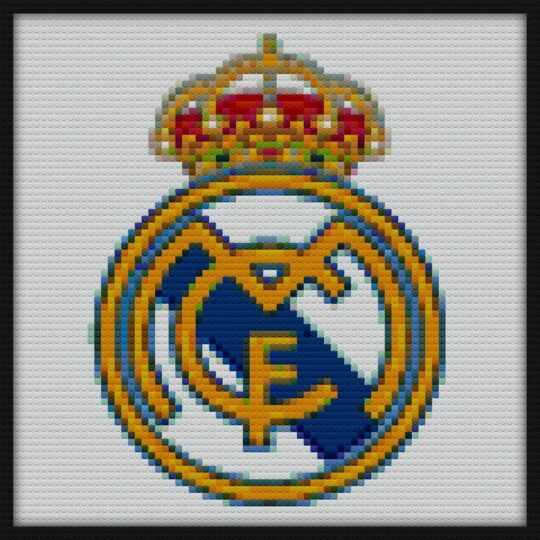 The Madrid CF Logo Bricks Art | Compatible with LEGO-style bricks | Pixel Brick Art