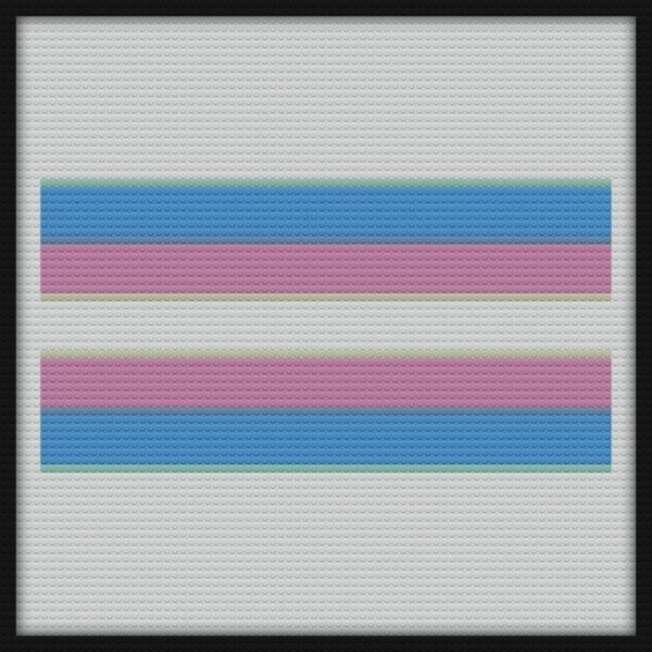 Transgender Pride Flag Bricks Art