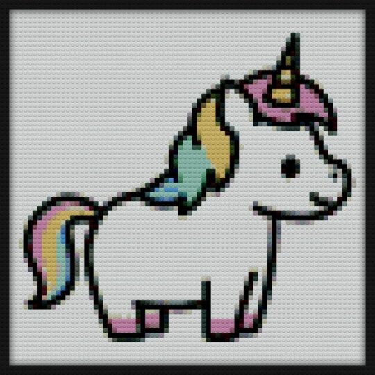 Unicorn Bricks Art | Compatible with LEGO-style bricks | Pixel Brick Art