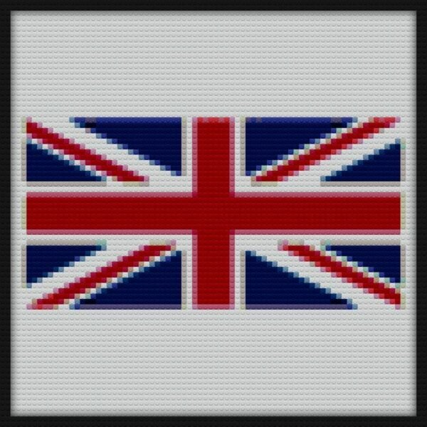 United Kingdom Flag Union Jack T Shirt Bricks Art