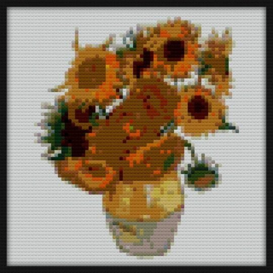 Van Gogh sunflowers diy mosaic