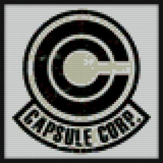 Vintage Capsule corp original logo diy bricks art