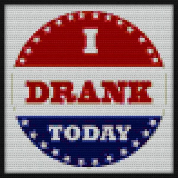 Voting I Drank Today Bricks Art