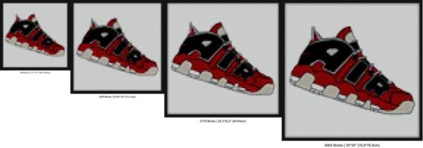 Air Max More Uptempo The Hoops Pack Bricks diy bricks art