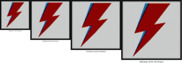 Aladdin Sane Bricks diy wall art | Compatible with LEGO-style bricks | Pixel Brick Art