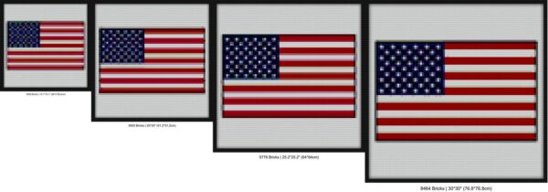 American flag Bricks mosaic art