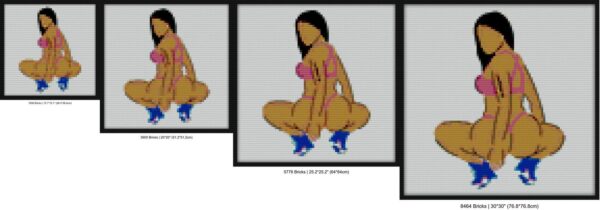 Anaconda Nicki Minaj Bricks mosaic art