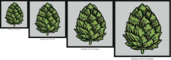 Beer Hops Bricks diy wall art | Compatible with LEGO-style bricks | Pixel Brick Art