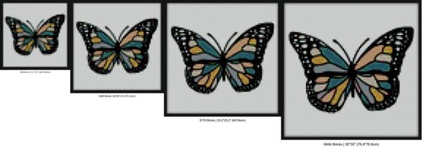 Boho Butterfly Bricks brick block art