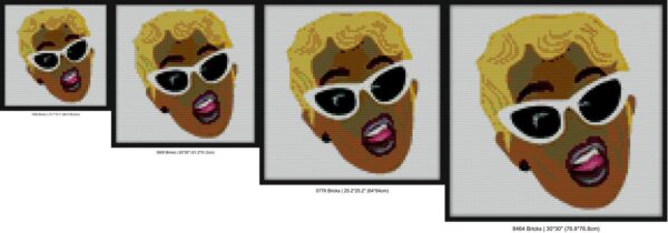 Cardi B Sticker Bricks diy art