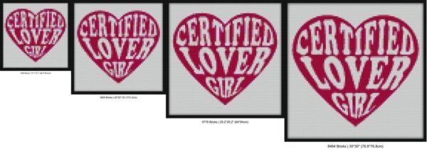 Certified Lover Girl Bricks brick block
