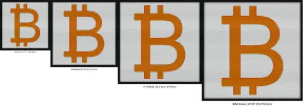 Classic Bitcoin BTC logo Bricks diy blocks