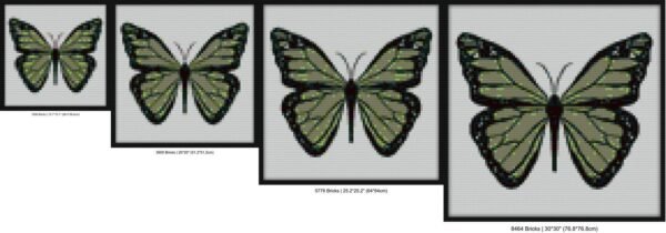 cute dainty sage green indie butterfly Bricks diy wall art