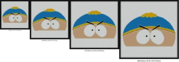 Eric Cartman Peeker Bricks mosaic blocks