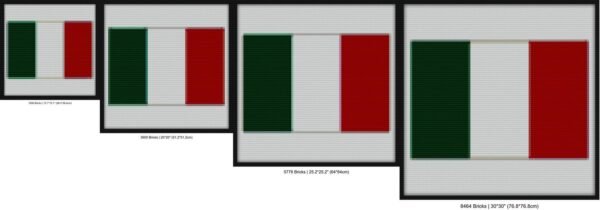 Flag of Italy Bricks mosaic wall art