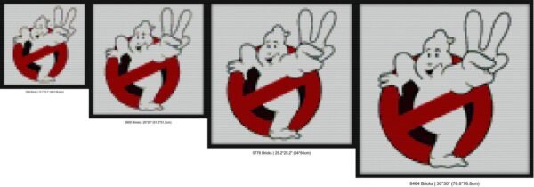 Ghostbusters Peace Sign Bricks diy mosaic