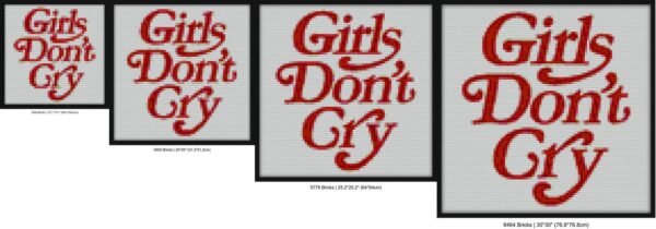 Girls Don t Cry Bricks mosaic art
