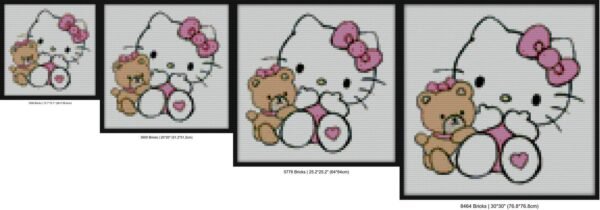 Hello Kitty Bricks diy mosaic