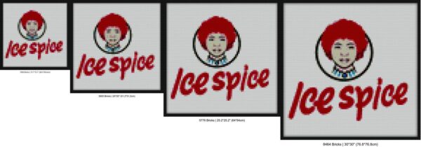 Ice Spice in Wendy s logo Bricks diy bricks art