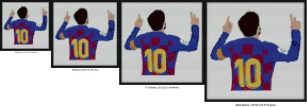 Messi celebrates Bricks diy art