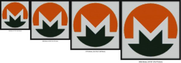 Monero XMR Crypto Currency Icon Bricks diy bricks art