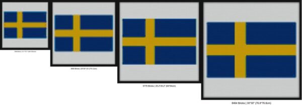 Official Flag of Sweden Bricks diy mosaic